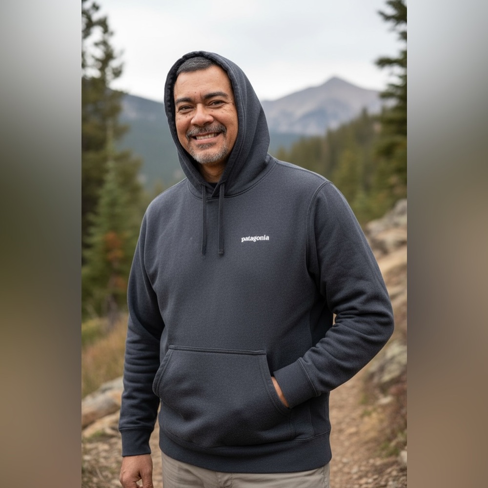 Patagonia Men's Dark Gray Hoodie Size XL